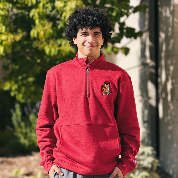 Champion Basketball Cy Cardinal Quarter Zip SMU